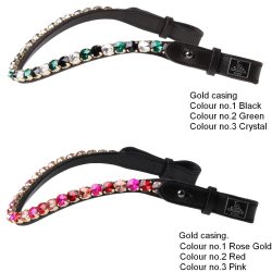 SD� Bespoke Bridle. 3 optional colours of 10mm crystals on the browband.