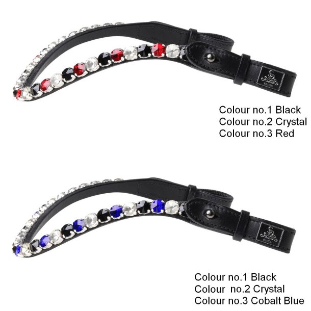 SD� Bespoke Bridle. 3 optional colours of 10mm crystals on the browband.