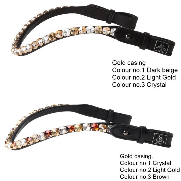 SD� Bespoke Bridle. 3 optional colours of 10mm crystals on the browband.