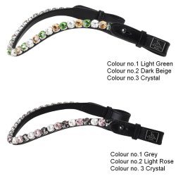 SD� Bespoke Bridle. 3 optional colours of 10mm crystals on the browband.