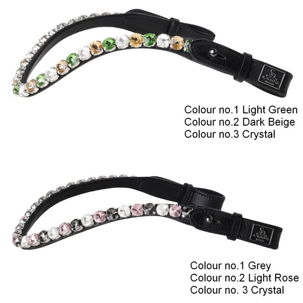 SD� Bespoke Bridle. 3 optional colours of 10mm crystals on the browband.