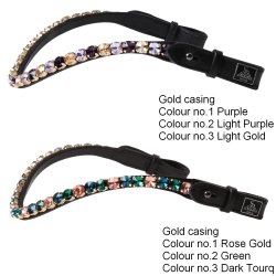 SD� Bespoke Bridle. 3 optional colours of 10mm crystals on the browband.