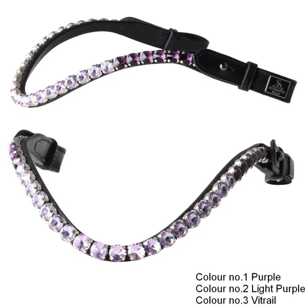 SD Bespoke Ombre Browband. 3 optional colours of 10mm Crystals.
