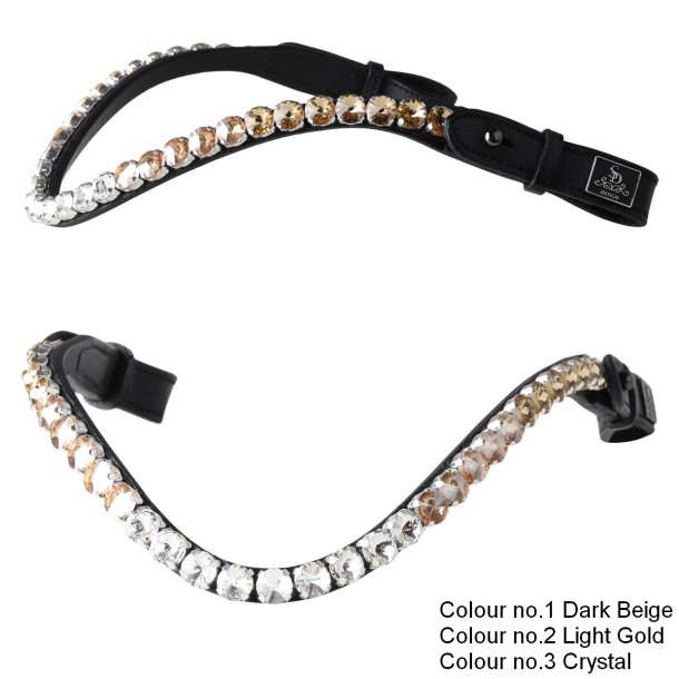 SD Bespoke Ombre Browband. 3 optional colours of 10mm Crystals.
