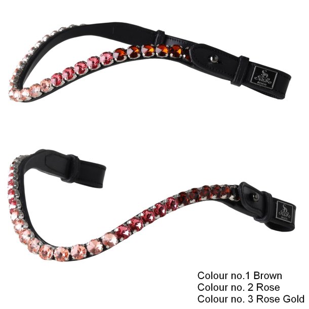 SD Bespoke Ombre Browband. 3 optional colours of 10mm Crystals.
