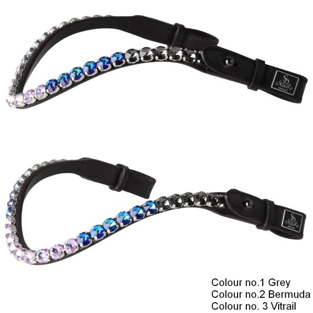 SD Bespoke Ombre Browband. 3 optional colours of 10mm Crystals.