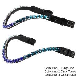 SD Bespoke Ombre Browband. 3 optional colours of 10mm Crystals.