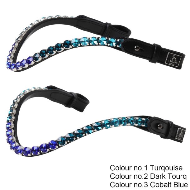 SD Bespoke Ombre Browband. 3 optional colours of 10mm Crystals.
