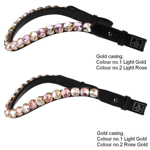 SD Bespoke Browband. 2 optional colours of 14mm Crystals.