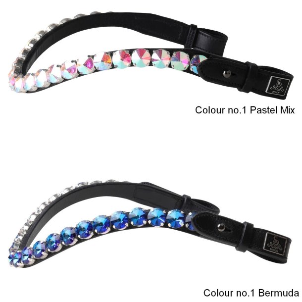 SD Bespoke Browband. 1 optional colour of 14mmCrystals.