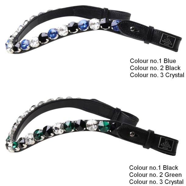 SD Bespoke Browband. 3 optional colours of 14mm Crystals.