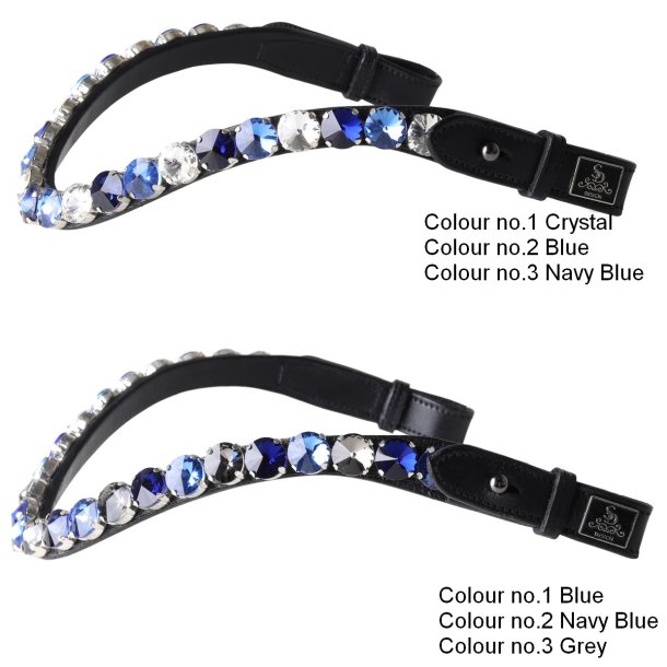 SD Bespoke Browband. 3 optional colours of 14mm Crystals.
