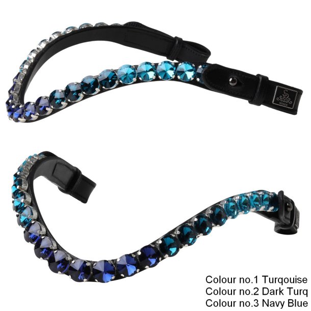 SD Bespoke Ombre Browband. 3 optional colours of 14mm Crystals.