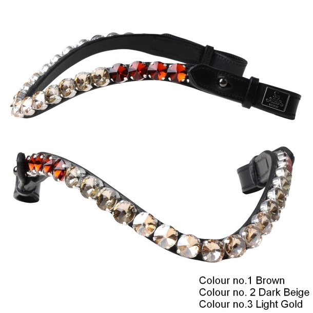 SD Bespoke Ombre Browband. 3 optional colours of 14mm Crystals.