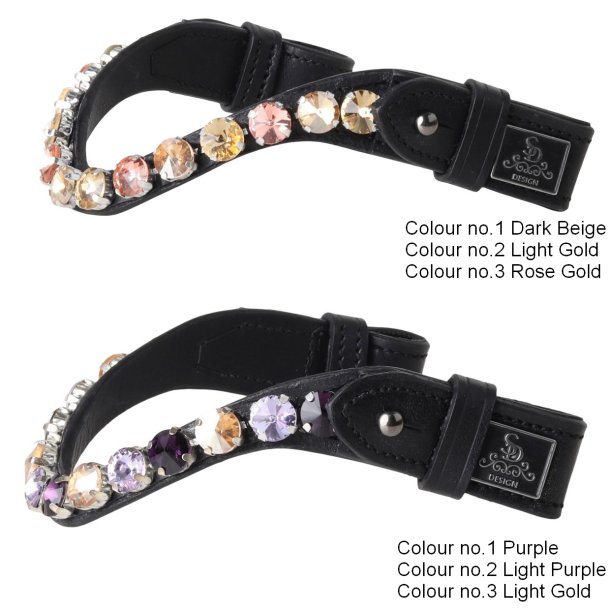 SD Bespoke Hobby Horse Browband. 3 optional colours of 10mm Crystals.