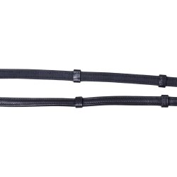 SD 13mm wide Reins. Super Soft/Super Grip. Black