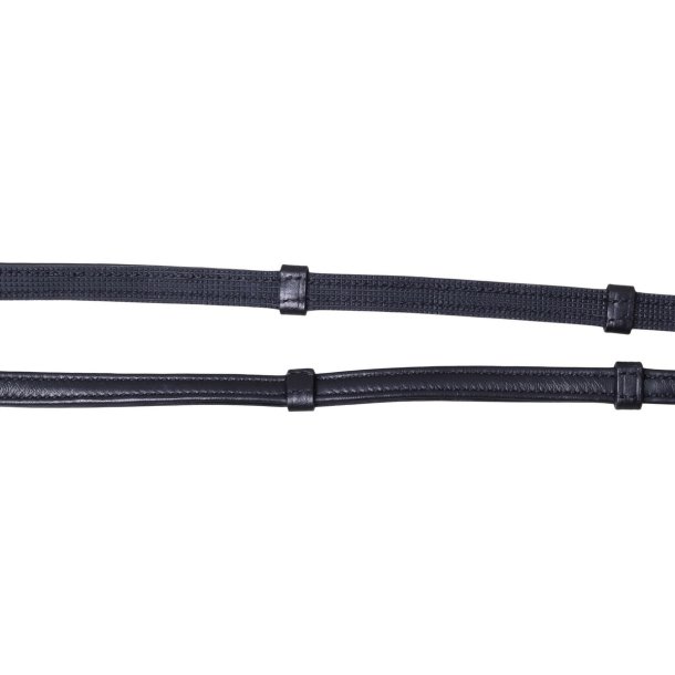 SD 13mm wide Reins. Super Soft/Super Grip. Black