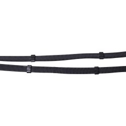 SD 13mm wide Super grip reins. Black.