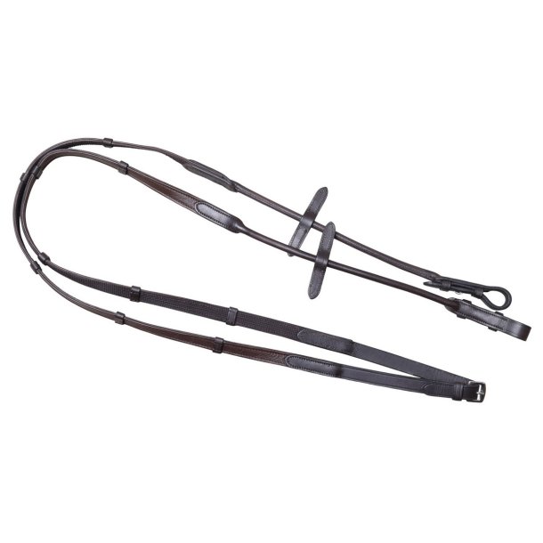 SD Rolled Super soft/ Super grip reins. Brown.