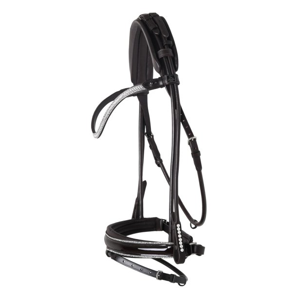 SD Celebrity rolled bridle. Brown.
