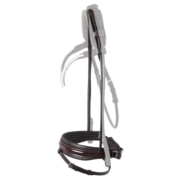 SD 2.assortment Noseband for rolled Bridle. Brown/Brown/Patent.