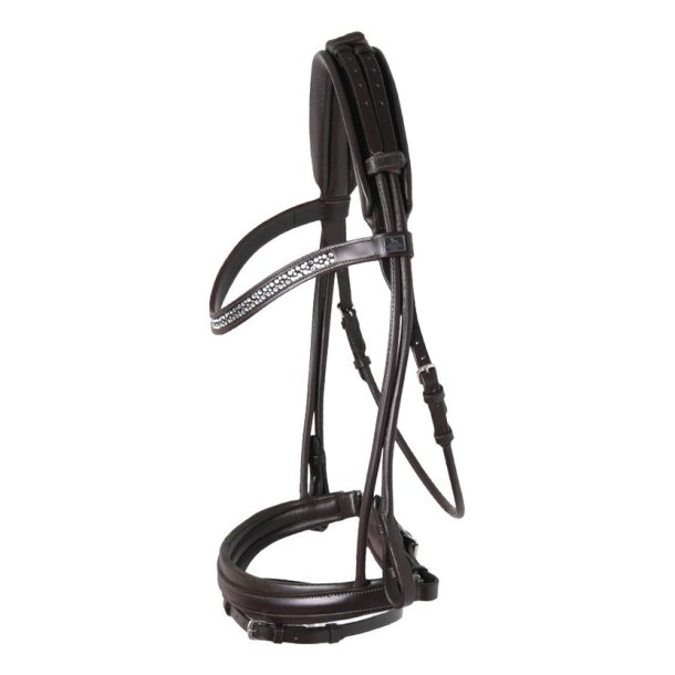 SD Frstina rolled bridle. Brown.