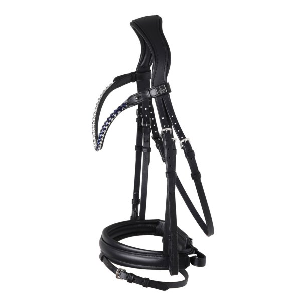 SD� Bespoke Bridle. 1 optional colours of 10mm crystals on the browband.