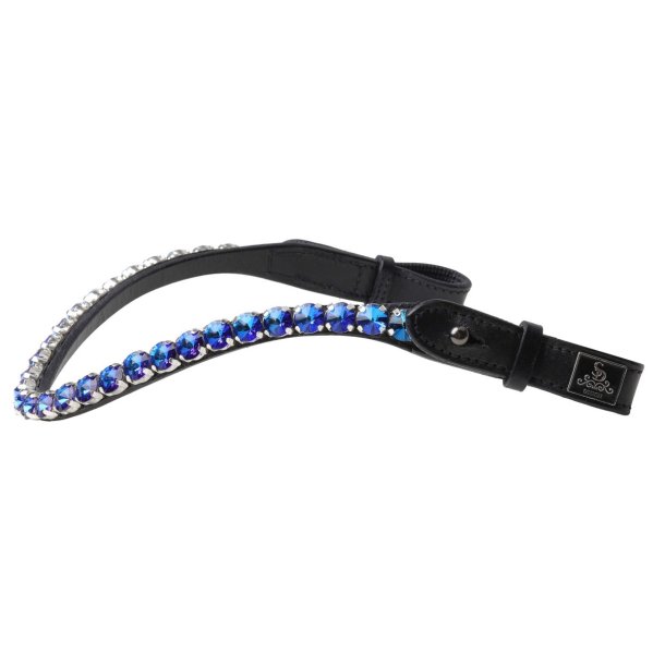 SD Bespoke Browband Bermuda Blue. 10mm Crystals.