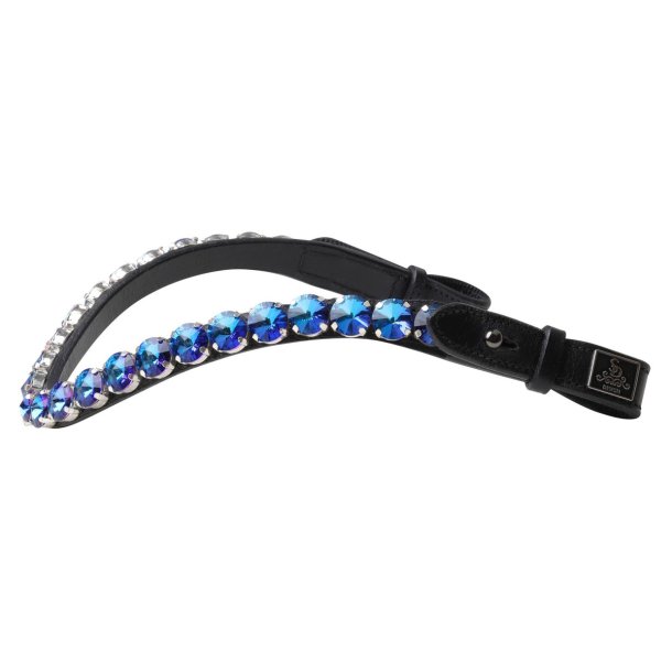 SD Bespoke Browband Bermuda Blue 14mm Crystals.