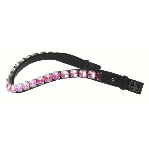 SD Bespoke Browband Rose Mix 14mm Crystals.