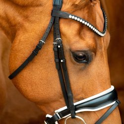 SD Cheek pieces with 2 crystals. Black.