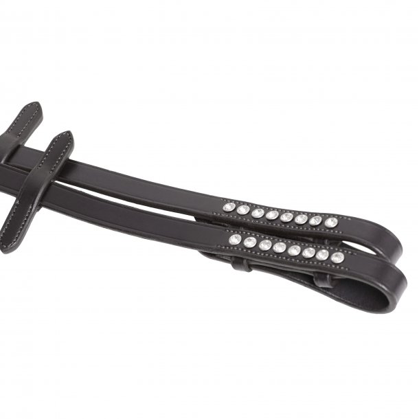 SD Super Grip reins with Crystals. Black.