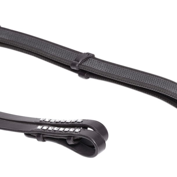SD Super Grip reins with Crystals. Black.