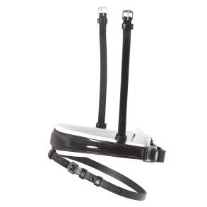 SD Noseband black/white/patent. 