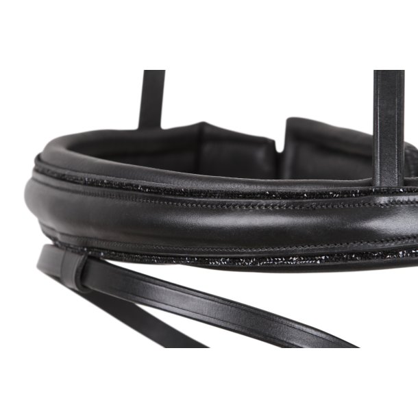 SD Noseband with Jet Crystal Rocks black/black.