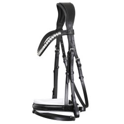 SD Mystery bridle. Black/White. 
