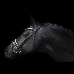 SD Mystery bridle. Black/White. 