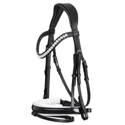 SD Mystery bridle. Black/White. 