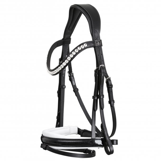 SD Mystery bridle. Black/White. 