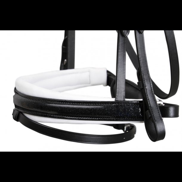 SD Mystery bridle. Black/White. 