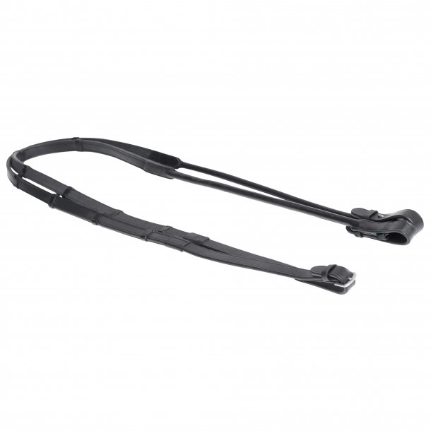 SD Rolled half leather/ supergrip reins. Black. 
