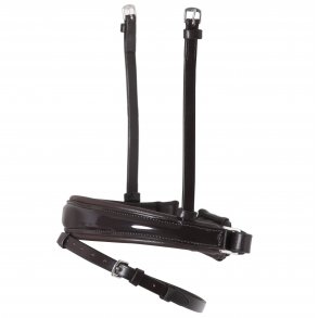 SD Noseband Brown/Patent. PONY. 