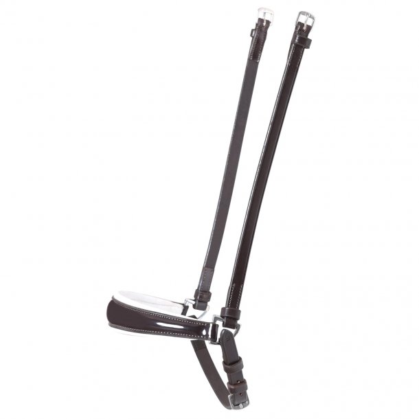 SD Drop Noseband Brown/White/Patent. 
