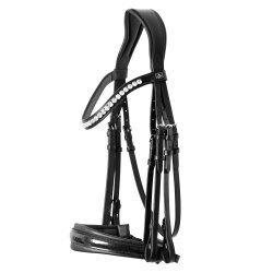 SD Mystery Double bridle in Black/Black/Glitter patent.