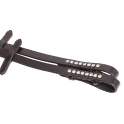 SD Supergrip reins with Crystals. Brown. 