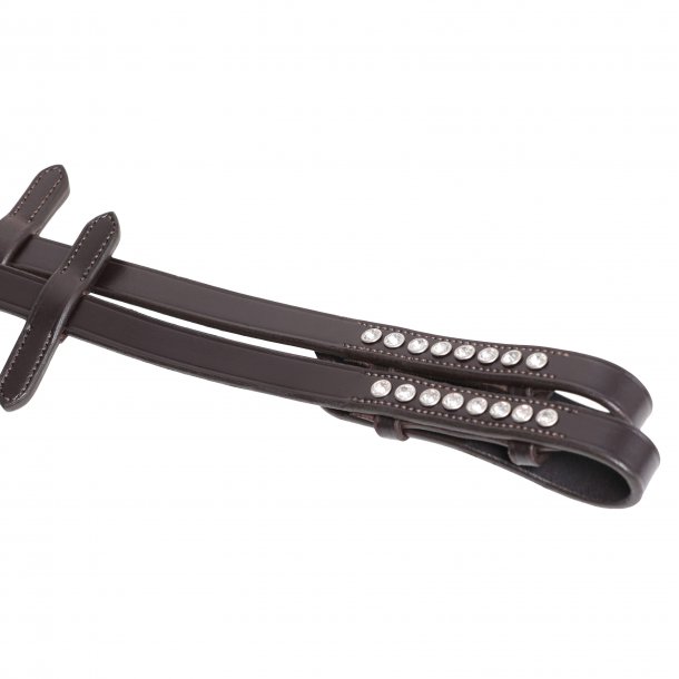 SD Supergrip reins with Crystals. Brown. 