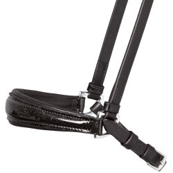 SD Drop Noseband Black/Black/Glitter Patent. 