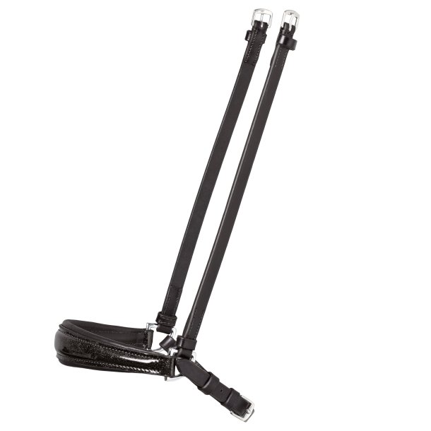 SD Drop Noseband Black/Black/Glitter Patent. 