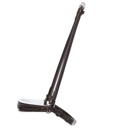 SD Drop Noseband Brown/White/Glitter Patent. 