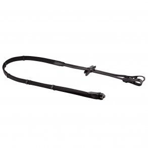 SD Rolled super grip reins. Black. 